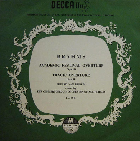 Brahms-Academic Festival Overture/Tragic Overture-Decca-10" Vinyl