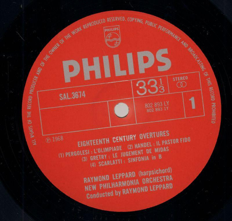 Eighteenth Century Overtures-Philips-Vinyl LP-VG+/VG+