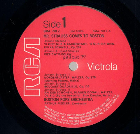 Mr Strauss Comes To Boston-RCA-Vinyl LP-VG+/Ex