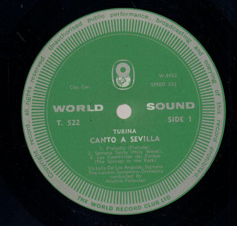 Canto A Sevilla-World Record Club-Vinyl LP-VG/VG