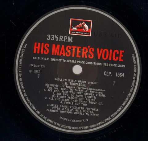 Present Il Travatore-HMV-Vinyl LP-VG/Ex