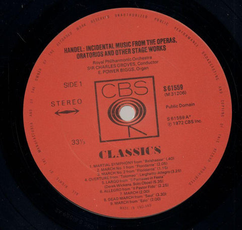 Incidental Music From The Operas-CBS-Vinyl LP-VG/Ex