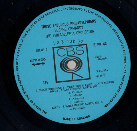 Those Fabulous Philadephains-CBS-Vinyl LP-VG/Ex
