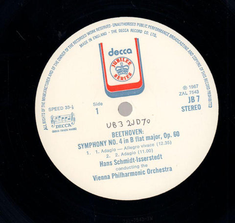 Beethoven-Symphony No.4-Decca-Vinyl LP-VG/Ex