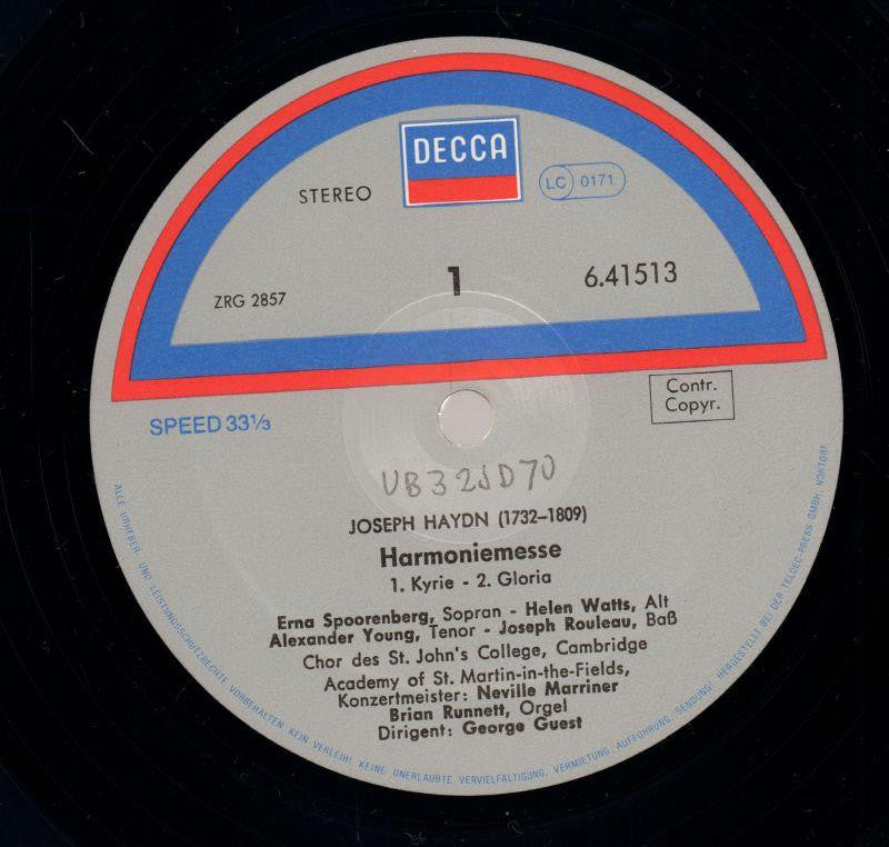 Harmoniemesse-Decca-Vinyl LP-Ex/Ex