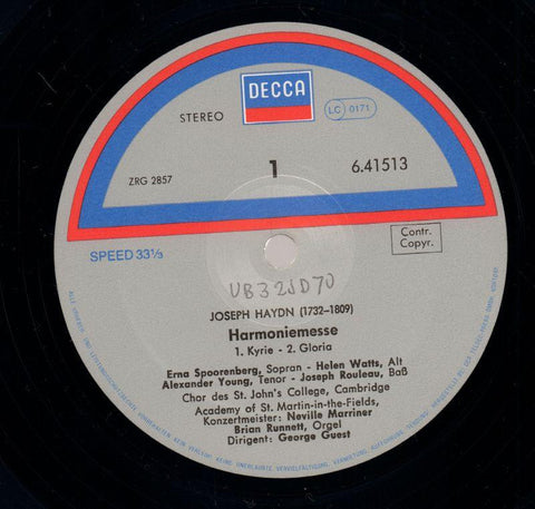 Harmoniemesse-Decca-Vinyl LP-Ex/Ex