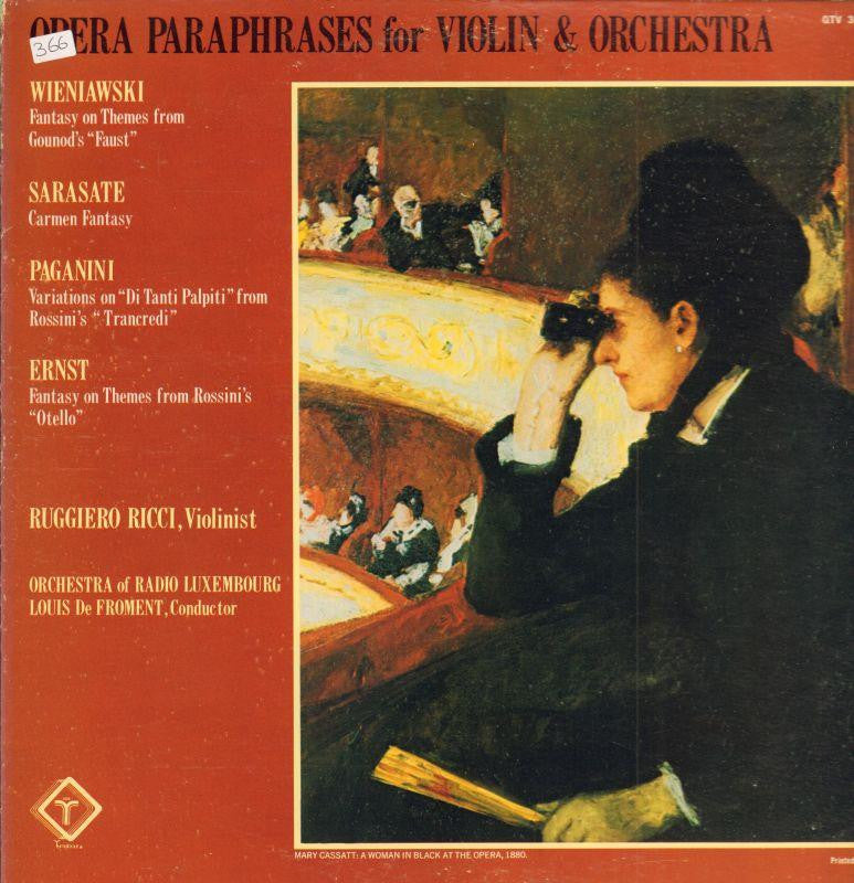 Various Classical-Opera Paraphases For Violin & Orchestra-Turnabout-Vinyl LP