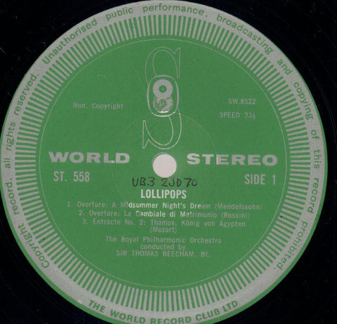 Lollipops-World Record Club-Vinyl LP-VG+/VG+