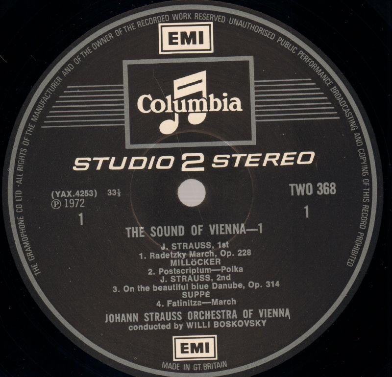 The Sound Of Vienna-Columbia-Vinyl LP-VG/VG