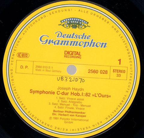 Symphonien Nr.82 & 85-Deutsche Grammophon-Vinyl LP-Ex/NM