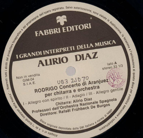 Concerto Di Aranjuez-Fabbri Editori-Vinyl LP-VG/Ex