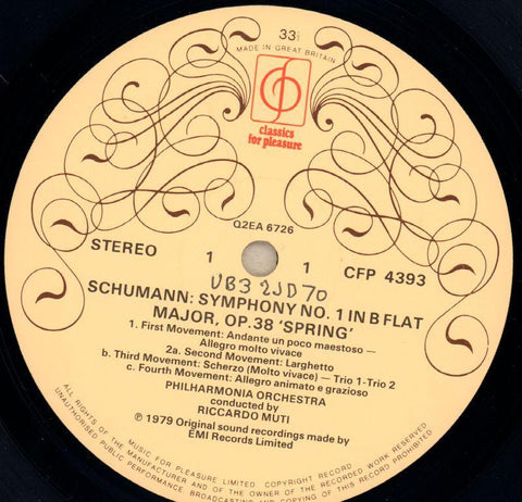 Symphony No.1 Spring-CFP-Vinyl LP-VG+/Ex