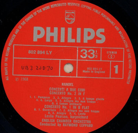 Concerti A Due Cori-Philips-Vinyl LP-VG+/Ex