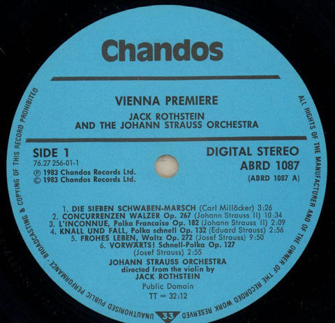 Vienna Premiere-Chandos-Vinyl LP-VG+/Ex