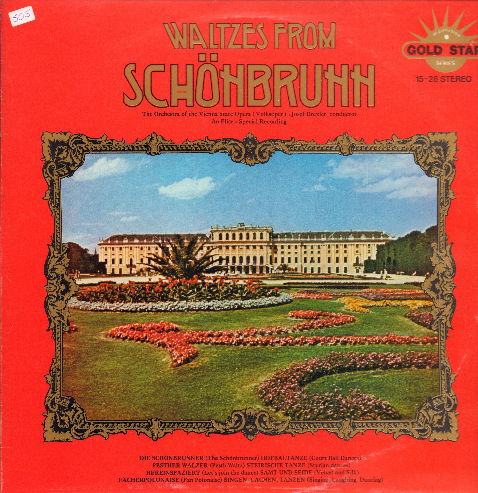 The Vienna State Opera-Waltzes From Schonbrunn-Gold Star-Vinyl LP-Ex-/VG+