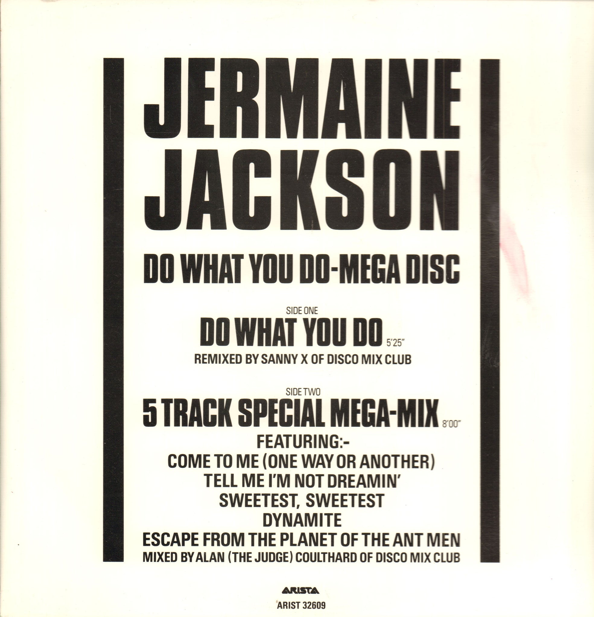 Jermaine Jackson-Do What You Do-ARISTA-12" Vinyl P/S