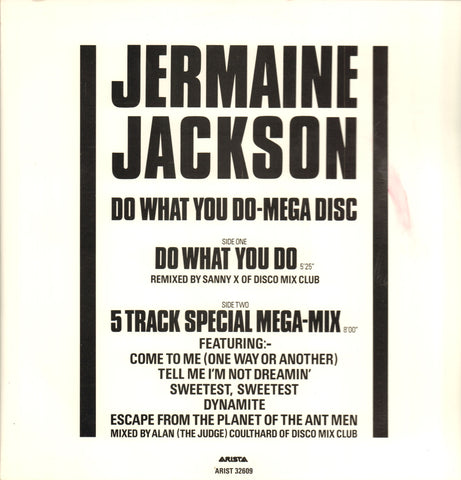 Jermaine Jackson-Do What You Do-ARISTA-12" Vinyl P/S