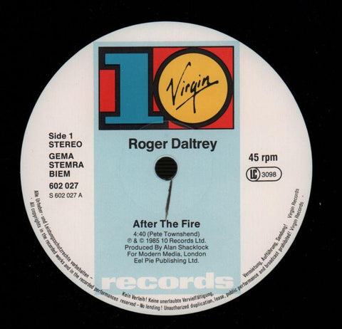 After The Fire-10-12" Vinyl P/S-VG/NM