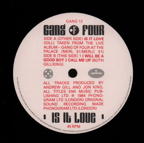 Is It Love-Mercury-12" Vinyl P/S-Ex-/NM