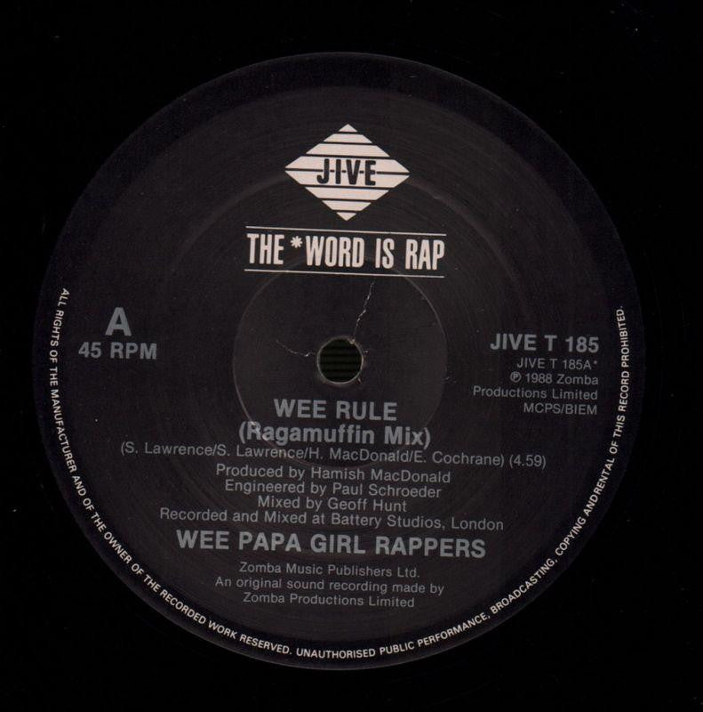 Wee Rule-Jive-12" Vinyl P/S-Ex/NM