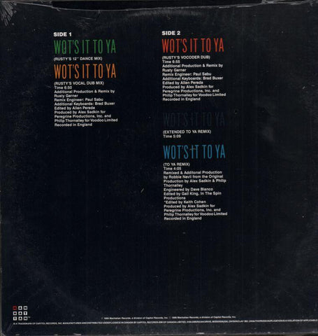 Wot's It To Ya-Manhattan-12" Vinyl P/S-NM/M