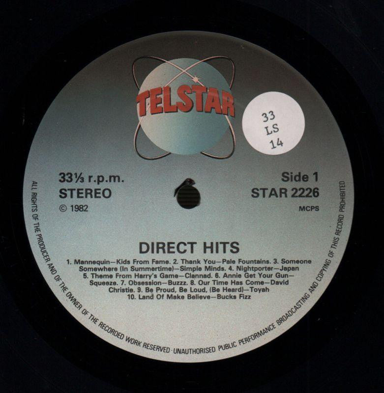 Direct Hits-Telstar-Vinyl LP-VG+/NM