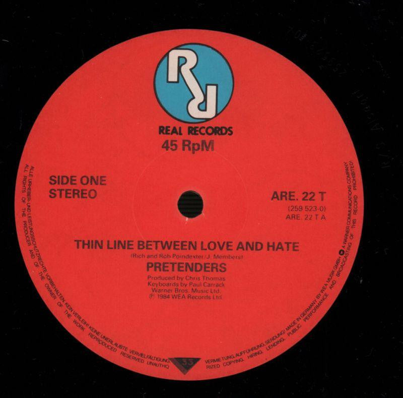 Thin Line Between Love And Hate-Real-Vinyl LP-Ex/Ex+