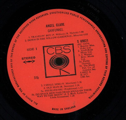 Art Garfunkel-Angel Clare-CBS-Vinyl LP-VG/Ex