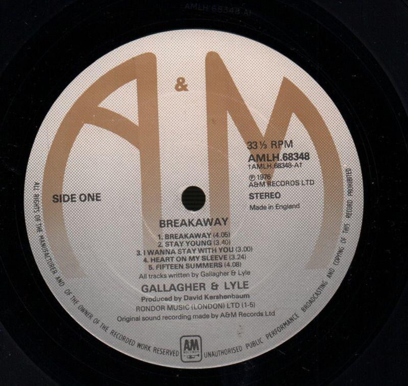 Breakaway-A&M-Vinyl LP-VG+/Ex