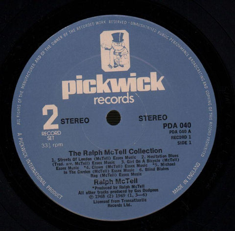 Ralph McTell Collection-Pickwick-2x12" Vinyl LP Gatefold-VG+/Ex