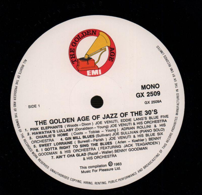 The Golden Age Of Jazz Of The Thirties-MFP-Vinyl LP-VG+/Ex