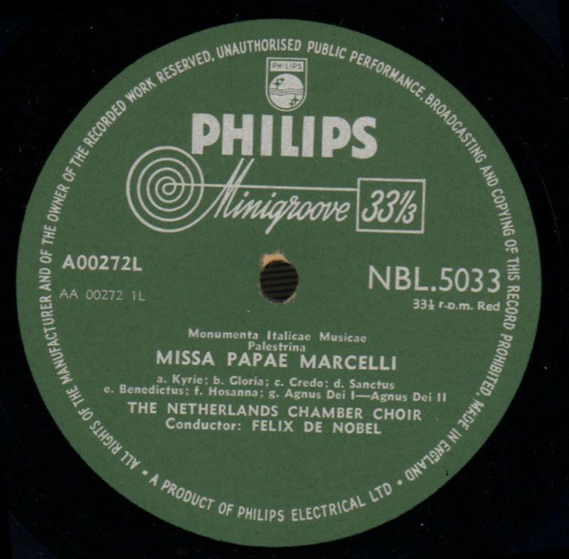 Palestrina-Philips-Vinyl LP-VG/VG