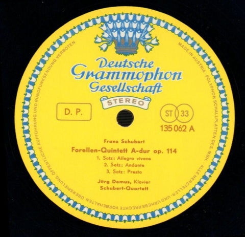 Trout Quintet Amadeus Quartet-Deutsche Grammophon-Vinyl LP-VG+/Ex
