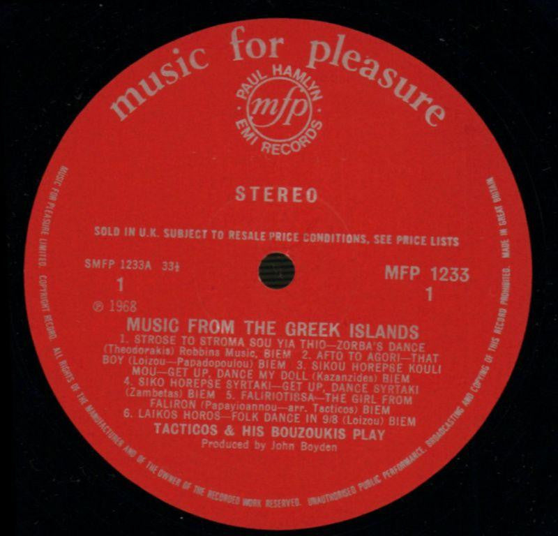 Music From The Greek Islands-MFP-Vinyl LP-VG+/VG+