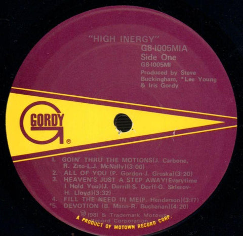 High Inergy-Gordy-Vinyl LP-VG+/Ex