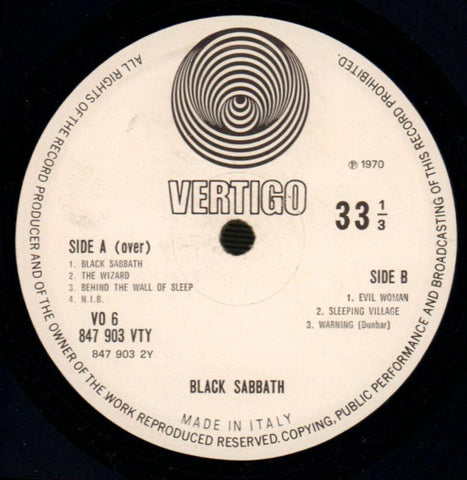 Black Sabbath-Vertigo-Vinyl LP Gatefold-Ex/VG