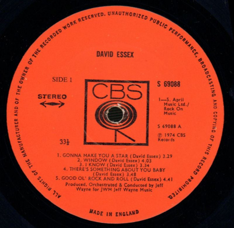 David Essex-CBS-Vinyl LP Gatefold-VG/Ex