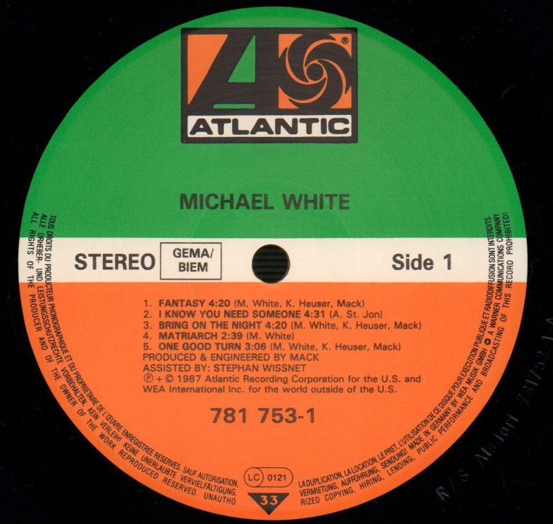 Michael White-Atlantic-Vinyl LP-VG/Ex