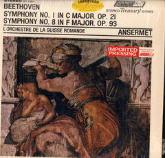 BeethovenSymphony No.1/ 8-Ansermet-London-Vinyl LP-Ex/Ex