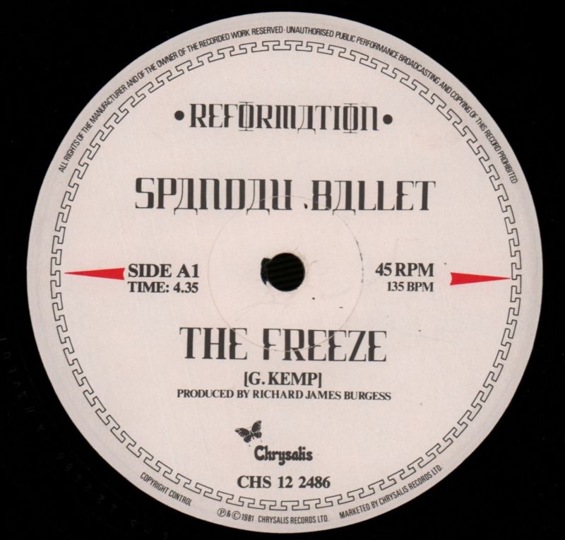 The Freeze-Chysalis-12" Vinyl-VG/VG