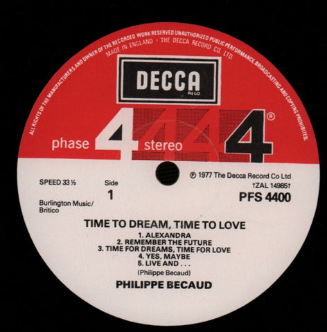 Time To Dream-Decca-Vinyl LP-VG/NM