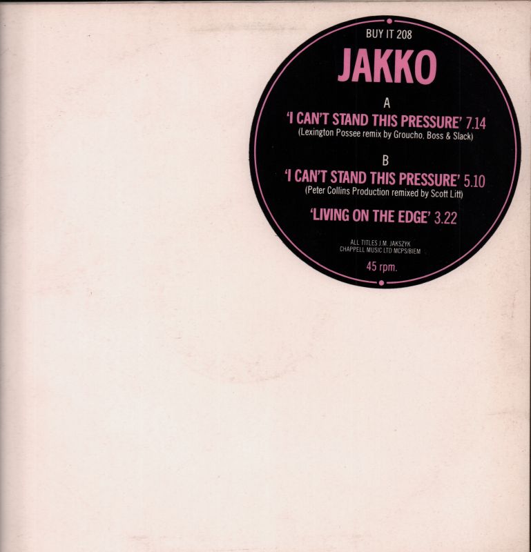 I Can't Stand This Pressure-Chappel Music-12" Vinyl