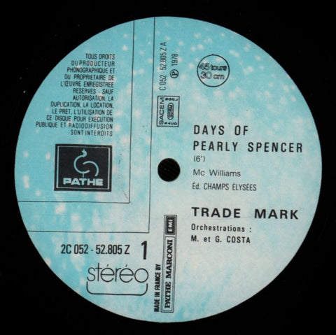 Days Of Pearly Spencer-Pathe Marconi-12" Vinyl-VG+/VG