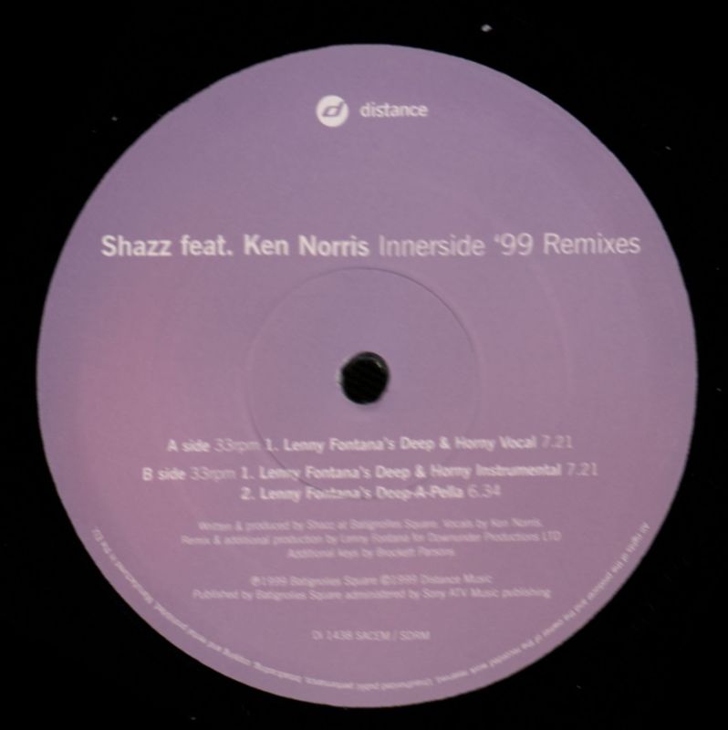 Innerside '99 Remixes Part 2-Distance-12" Vinyl-Ex+/VG+
