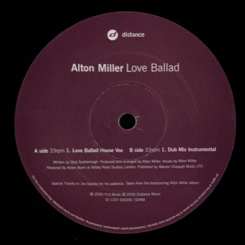 Love Ballad-Distance-12" Vinyl-Ex+/VG+