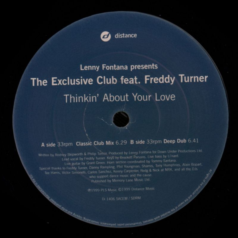 Thinkin' About Your Love-Distance-12" Vinyl-Ex/VG