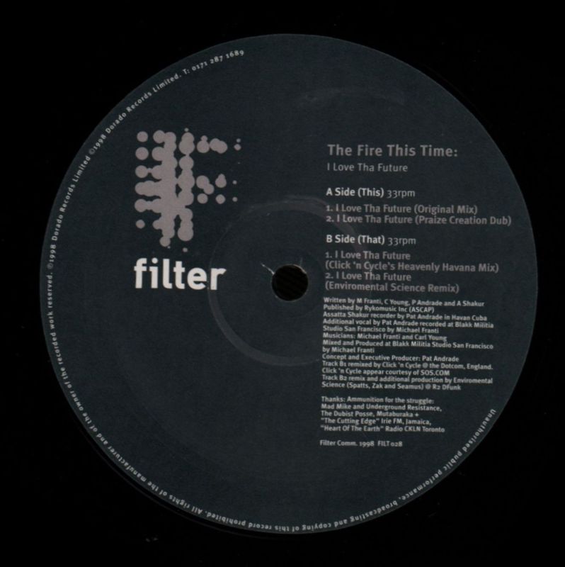 I Love Tha Future-Filter-12" Vinyl-Ex-/Ex