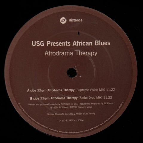 Afrodrama Therapy-Distance-12" Vinyl-Ex/Ex