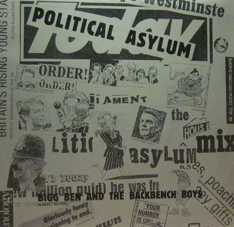 Bigg Ben & The Back Bench Boys-Political Asylum-Completely Different Records-7" Vinyl
