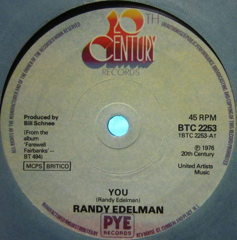 Randy Edelman-You-20th Century-7" Vinyl